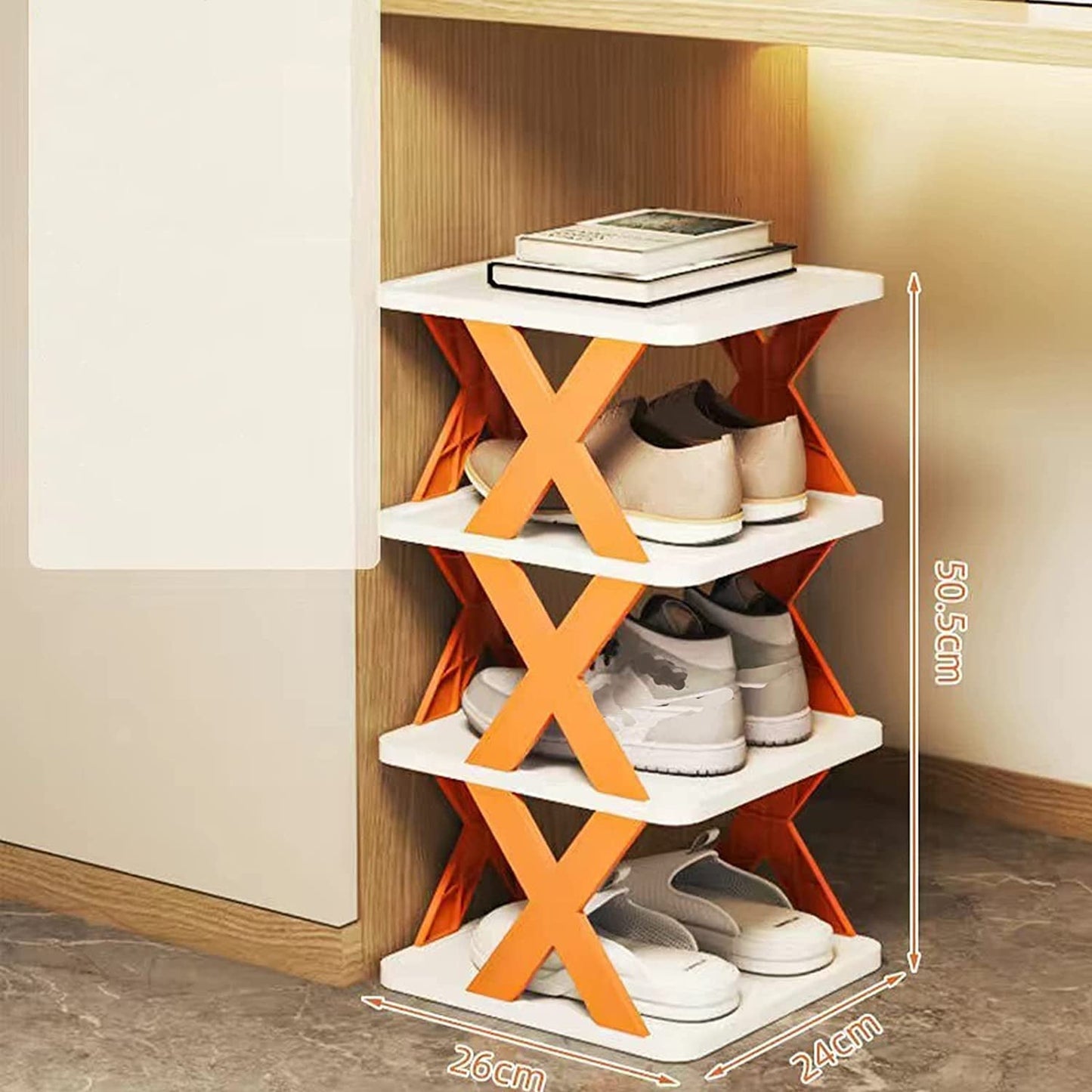 👟 SpaceSave 4-Tier Foldable Shoe Rack Organizer