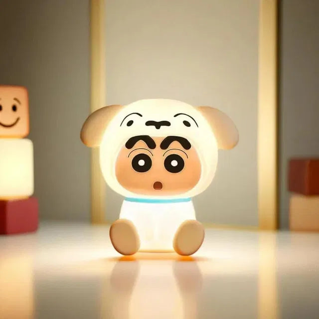 Crayon Shin-chan Shiro LED Night Light – Cute Anime Bedside Lamp