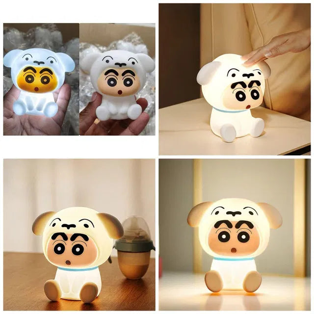 Crayon Shin-chan Shiro LED Night Light – Cute Anime Bedside Lamp